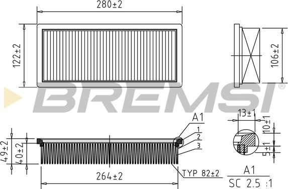 Bremsi FA0219 - Filtro aria autozon.pro