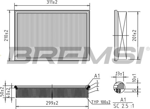 Bremsi FA1598 - Filtro aria autozon.pro