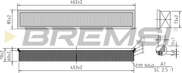 Bremsi FA1696 - Filtro aria autozon.pro