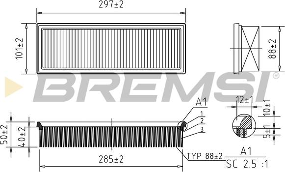 Bremsi FA1654 - Filtro aria autozon.pro