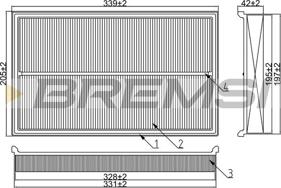 Bremsi FA1655 - Filtro aria autozon.pro