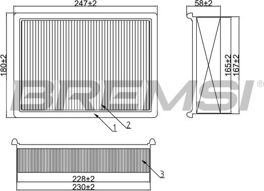 Bremsi FA1650 - Filtro aria autozon.pro