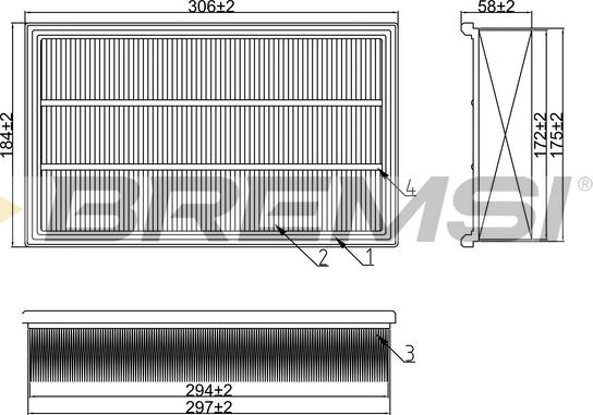 Bremsi FA1662 - Filtro aria autozon.pro