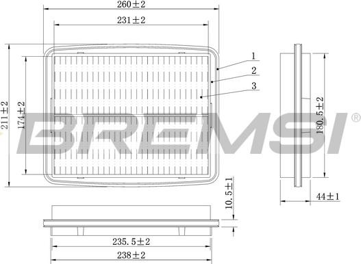 Bremsi FA1602 - Filtro aria autozon.pro