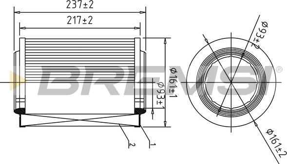 Bremsi FA1612 - Filtro aria autozon.pro