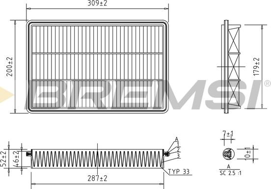 Bremsi FA1684 - Filtro aria autozon.pro