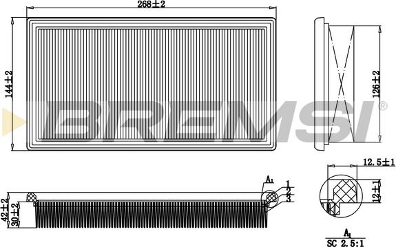 Bremsi FA1688 - Filtro aria autozon.pro