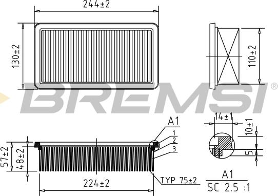 Bremsi FA1635 - Filtro aria autozon.pro