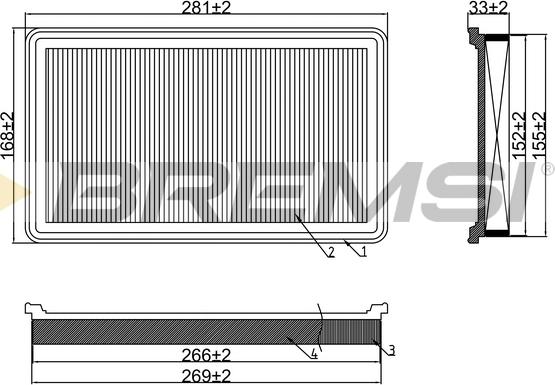 Bremsi FA1679 - Filtro aria autozon.pro