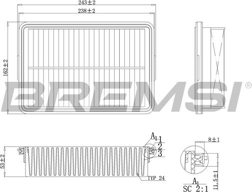 Bremsi FA1092 - Filtro aria autozon.pro