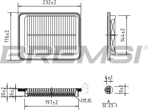 Bremsi FA1040 - Filtro aria autozon.pro