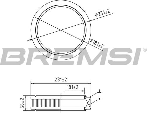 Bremsi FA1059 - Filtro aria autozon.pro