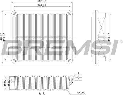 Bremsi FA1146 - Filtro aria autozon.pro