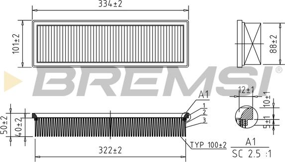 Bremsi FA1159 - Filtro aria autozon.pro