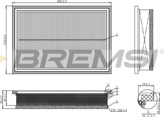 Bremsi FA1158 - Filtro aria autozon.pro