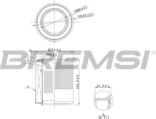 Bremsi FA1104 - Filtro aria autozon.pro