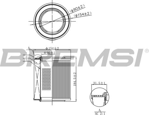 Bremsi FA1103 - Filtro aria autozon.pro