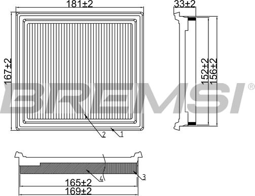 Bremsi FA1116 - Filtro aria autozon.pro