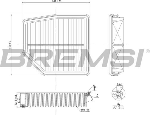 Bremsi FA1183 - Filtro aria autozon.pro