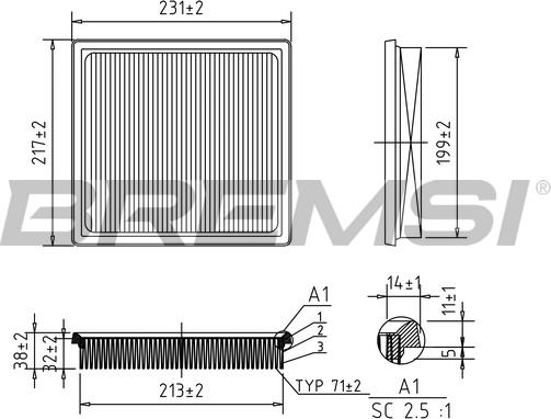 Bremsi FA1126 - Filtro aria autozon.pro