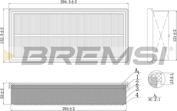 Bremsi FA1121 - Filtro aria autozon.pro