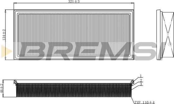 Bremsi FA1122 - Filtro aria autozon.pro