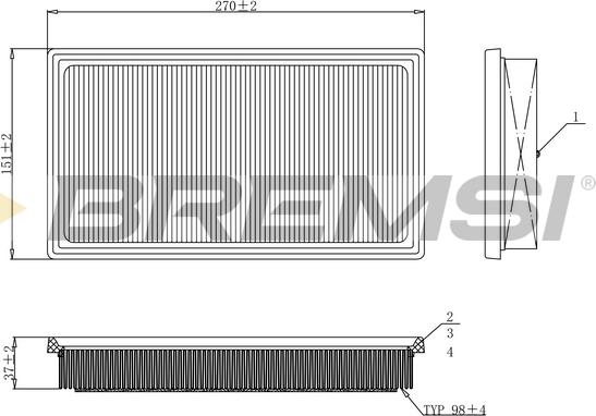 Bremsi FA1127 - Filtro aria autozon.pro