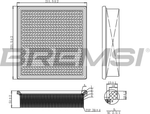 Bremsi FA1171 - Filtro aria autozon.pro