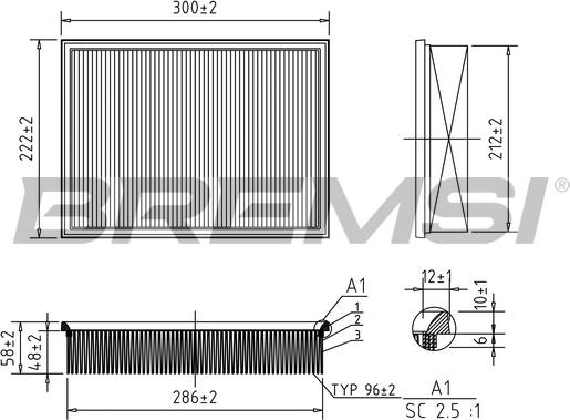 Bremsi FA1394 - Filtro aria autozon.pro