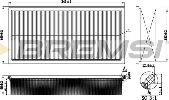 Bremsi FA1354 - Filtro aria autozon.pro