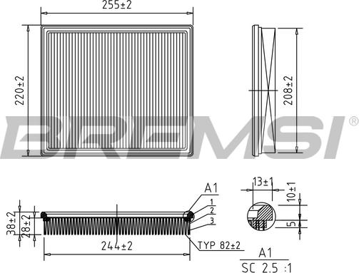 Bremsi FA1385 - Filtro aria autozon.pro