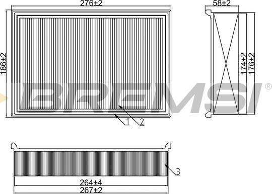 Bremsi FA1241 - Filtro aria autozon.pro