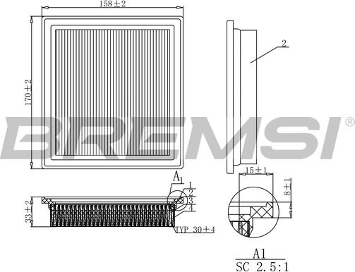 Bremsi FA1248 - Filtro aria autozon.pro