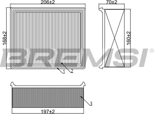 Bremsi FA1262 - Filtro aria autozon.pro