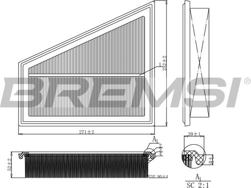 Bremsi FA1202 - Filtro aria autozon.pro