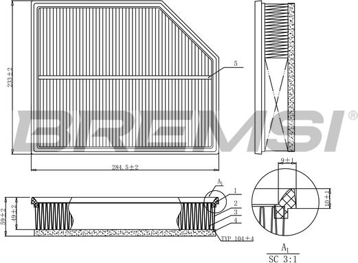 Bremsi FA1213 - Filtro aria autozon.pro