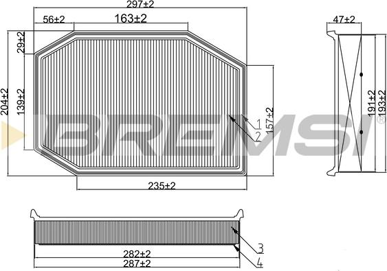 Bremsi FA1217 - Filtro aria autozon.pro