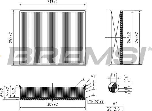 Bremsi FA1230 - Filtro aria autozon.pro