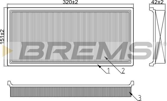 Bremsi FA1232 - Filtro aria autozon.pro