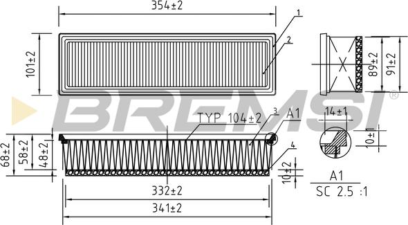 Bremsi FA1277 - Filtro aria autozon.pro