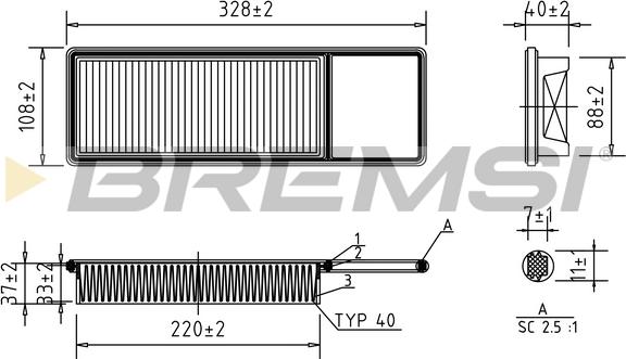 Bremsi FA1705 - Filtro aria autozon.pro