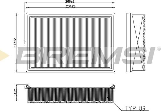 Bremsi FA2590 - Filtro aria autozon.pro