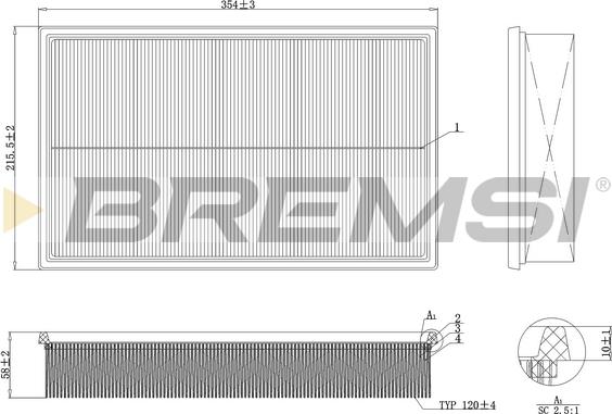 Bremsi FA2159 - Filtro aria autozon.pro