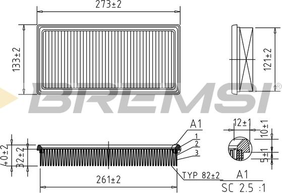 Bremsi FA2153 - Filtro aria autozon.pro