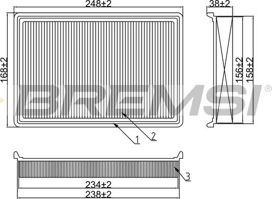 Bremsi FA2162 - Filtro aria autozon.pro