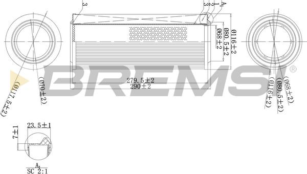 Bremsi FA2114 - Filtro aria autozon.pro