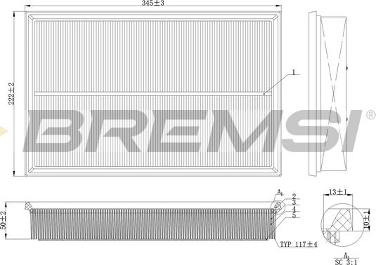 Bremsi FA2138 - Filtro aria autozon.pro