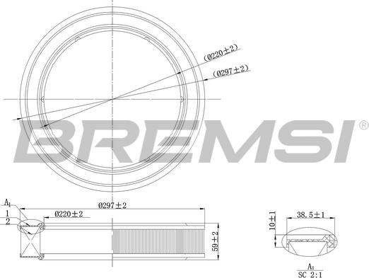 Bremsi FA2132 - Filtro aria autozon.pro