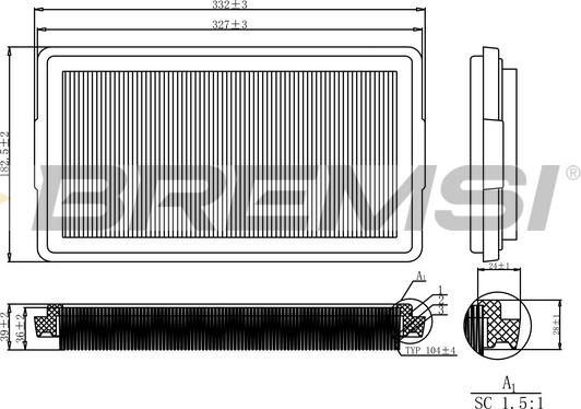 Bremsi FA2126 - Filtro aria autozon.pro