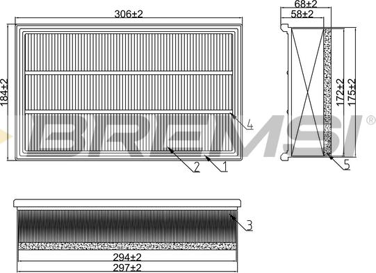 Bremsi FA2178 - Filtro aria autozon.pro